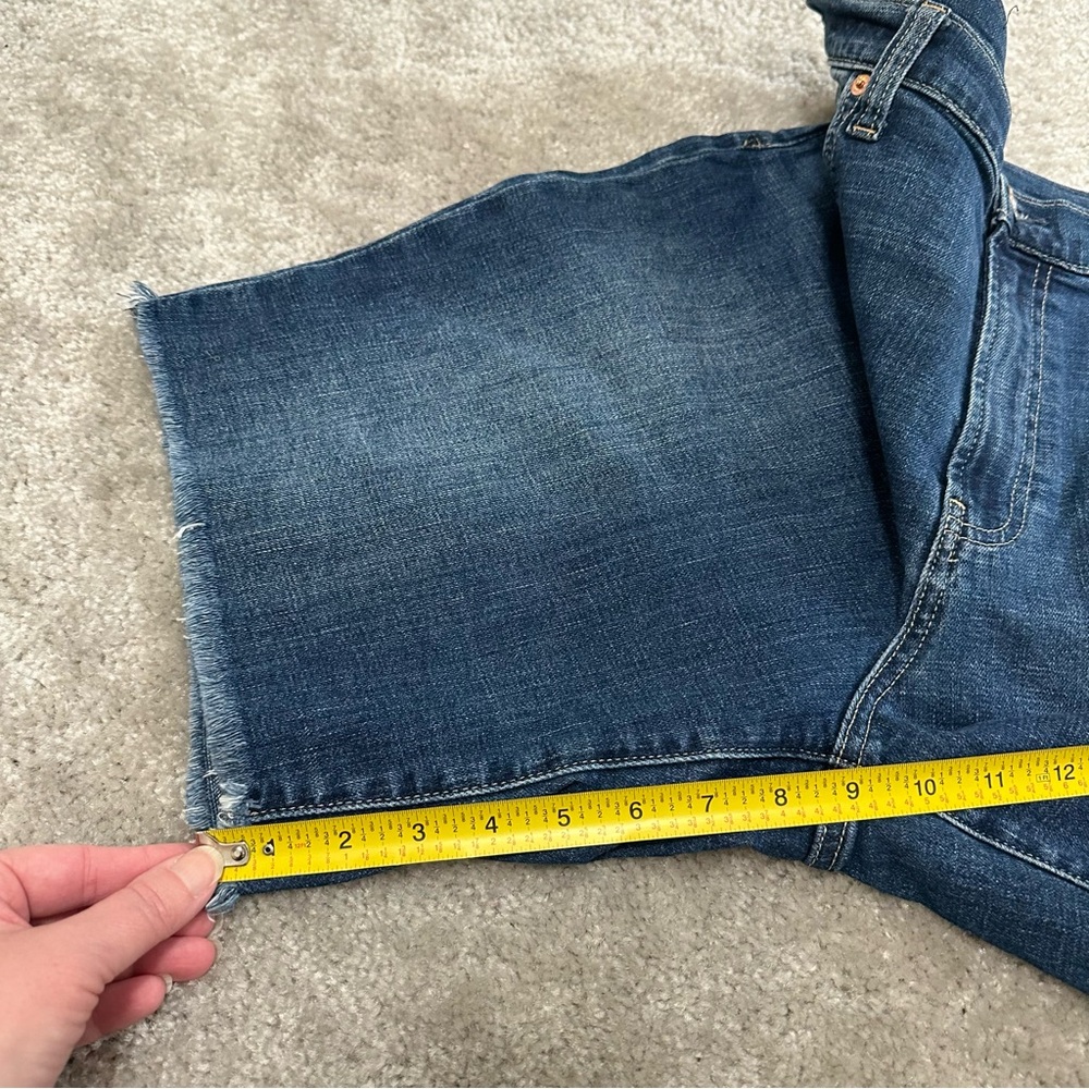 GAP High Rise Cutoff Denim Bermuda Shorts - Indigo High Waist Women's Size 14 - Picture 7 of 7